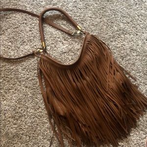Camel color fringe bag!